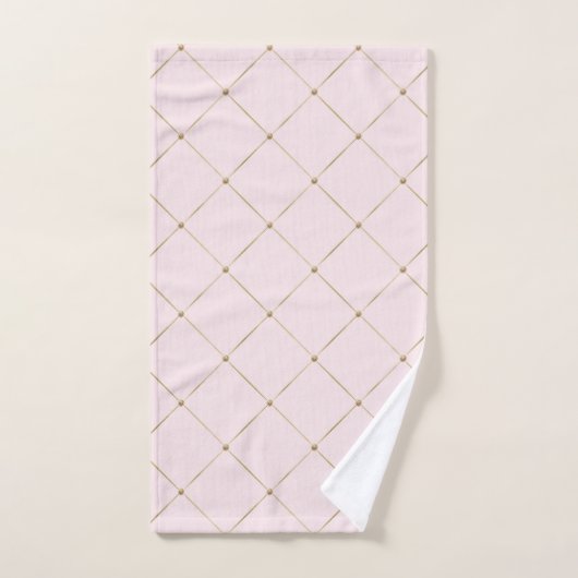 ELEGANT PINK GOLD DIAMOND BATHROOM TOWEL SET BAD HANDDOEK (Handdoek)