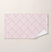 ELEGANT PINK GOLD DIAMOND BATHROOM TOWEL SET BAD HANDDOEK (Handdoek)