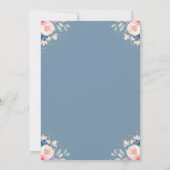 Elegant Pink Gold Floral Bunny Face Baby shower Kaart (Achterkant)