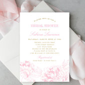 Elegant Pink Gold Floral Peony Wedding Shower Kaart