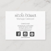 Elegant Pink Gold Floral Waterverf Visitekaartje (Achterkant)