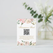 Elegant Pink Gold Floral Wedding Honeymoon Fonds Informatiekaartje (Staand voorkant)