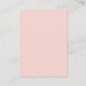 Elegant Pink Gold Floral Wedding Honeymoon Fonds Informatiekaartje (Achterkant)