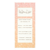 Elegant Pink Gold Glitter Sparkle Beauty Salon Spa Reclamekaart (Achterkant)