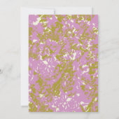 Elegant Pink Gold Lijst Weddenschap Kaart (Achterkant)