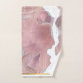 ELEGANT PINK GOLD MARBLE BATHROOM TOWEL SET BAD HANDDOEK (Handdoek)