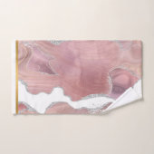 ELEGANT PINK GOLD MARBLE BATHROOM TOWEL SET BAD HANDDOEK (Handdoek)