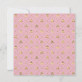 ELEGANT PINK gold PASTEL PARTY BACHELORETTE Kaart (Achterkant)