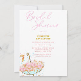 Elegant Pink Gold Peony Floral Vrijgezellenfeest Kaart