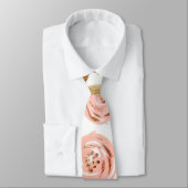 Elegant Pink Gold Peony Groom Wedding Stropdas (Gebonden)