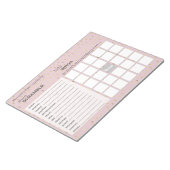Elegant Pink & Gold Raindrops Baby shower Games Notitieblok (Schuin)