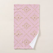 ELEGANT PINK GOLD VICTORIAANS BATHROOM TOWEL SET BAD HANDDOEK (Handdoek)
