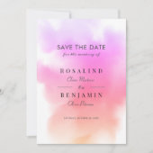 Elegant Pink Gold Waterverf Abstract huwelijk Save The Date (Voorkant)