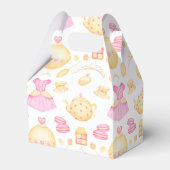 Elegant Pink & Gold Waterverf Princess Tea Party Bedankdoosjes (Achterkant)
