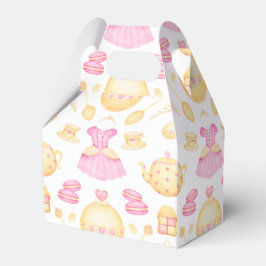 Elegant Pink & Gold Waterverf Princess Tea Party Bedankdoosjes