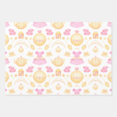 Elegant Pink & Gold Waterverf Princess Tea Party Inpakpapier Vel (Voorkant 2)