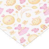 Elegant Pink & Gold Waterverf Princess Tea Party Korte Tafelloper (Hoek)