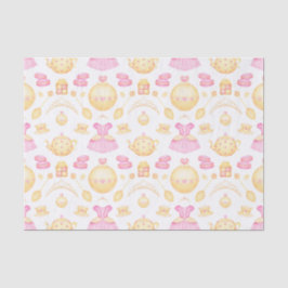 Elegant Pink & Gold Waterverf Princess Tea Party Tissuepapier