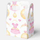 Elegant Pink & Gold Waterverf Princess Tiara Bedankdoosjes (Geopend)