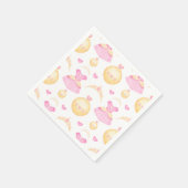 Elegant Pink & Gold Waterverf Princess Tiara Servet (Hoek)