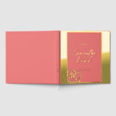 Elegant Pink Gold Wedding Folie Gastboek Gastenboek (Volledig)