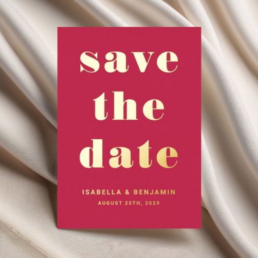 Elegant Pink Gold Wedding Save the Date Kaart