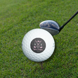 Elegant Pink Golf Club White Bows Custom Birthday Golfballen