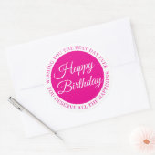 Elegant Pink “Happy Birthday” Sticker (Envelop)