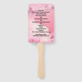 Elegant Pink Heavenly Photo Memorial Funeral Handwaaier (Achterkant)