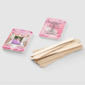 Elegant Pink Heavenly Photo Memorial Funeral Handwaaier (Niet-gemonteerd)