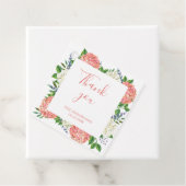 Elegant Pink Hydrangea Baby shower Hartelijk dank Bedankjes Labels (In situ)