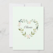 Elegant Pink Hydrangea Rozen virtueel Vrijgezellen Kaart (Achterkant)