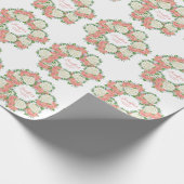 Elegant Pink Hydrangea Summer Spring Baby shower Cadeaupapier (Hoek)