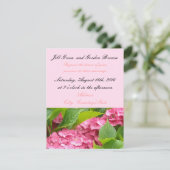 Elegant Pink Hydrangea Wedding Kaart (Staand voorkant)