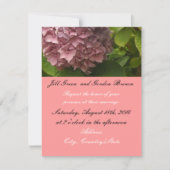 Elegant Pink Hydrangea Wedding Kaart (Voorkant)