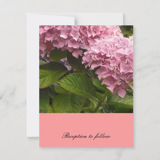 Elegant Pink Hydrangea Wedding Kaart (Achterkant)