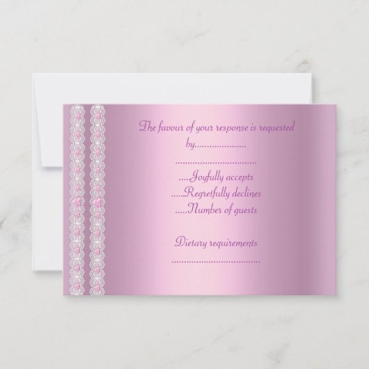ELEGANT PINK LACE ALL OCCASION RSVP (Voorkant)