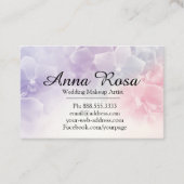 *~* Elegant Pink Lavender Flower Macro Foto Visitekaartje (Achterkant)