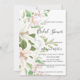Elegant Pink Lili Ivory Roos Floral Vrijgezellenfe Kaart