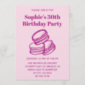 Elegant Pink Macaron 30th Birthday Party  Kaart (Voorkant)