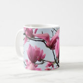 Elegant Pink Magnolia Blossom Peaceful Hanami Koffiemok (Voorkant links)