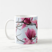 Elegant Pink Magnolia Blossom Peaceful Hanami Koffiemok (Links)