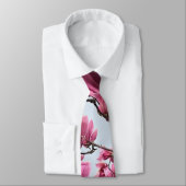 Elegant Pink Magnolia Blossom Peaceful Hanami Stropdas (Gebonden)