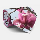 Elegant Pink Magnolia Blossom Peaceful Hanami Stropdas (Opgerold)