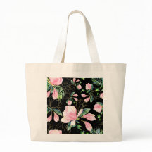 Elegant Pink Magnolia Pattern Waterverf