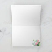 Elegant Pink Magnolia Waterverf Vrijgezellenfeest Bedankkaart (Binnen)