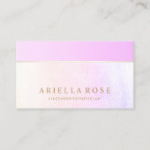 Elegant Pink Marble Beauty Salon Visitekaartje (Voorkant)