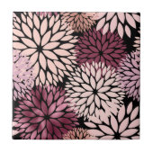 Elegant Pink Maroon Dahlia Floral Tegeltje (Voorkant)