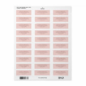 Elegant Pink Minimalist Etiket (Full Sheet)