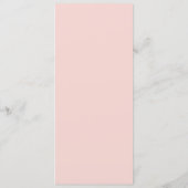 Elegant Pink Minimalist Menu (Achterkant)